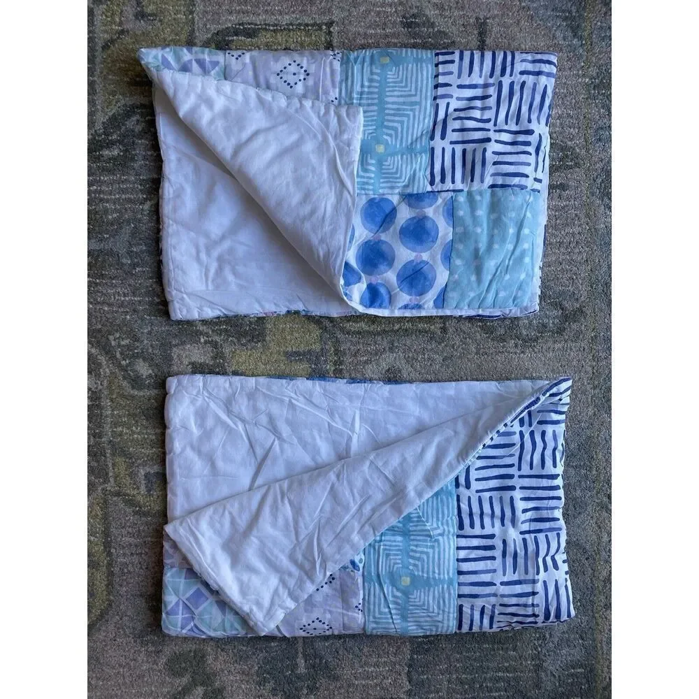 Pottery Barn Teen Quilted Abstract Design Bed Pillow Sham Set